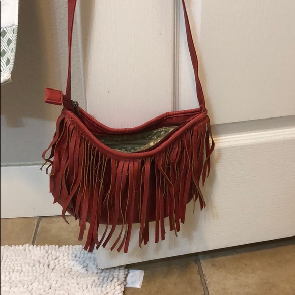 Fringe red Vans cross body purse - Picture 1 of 8